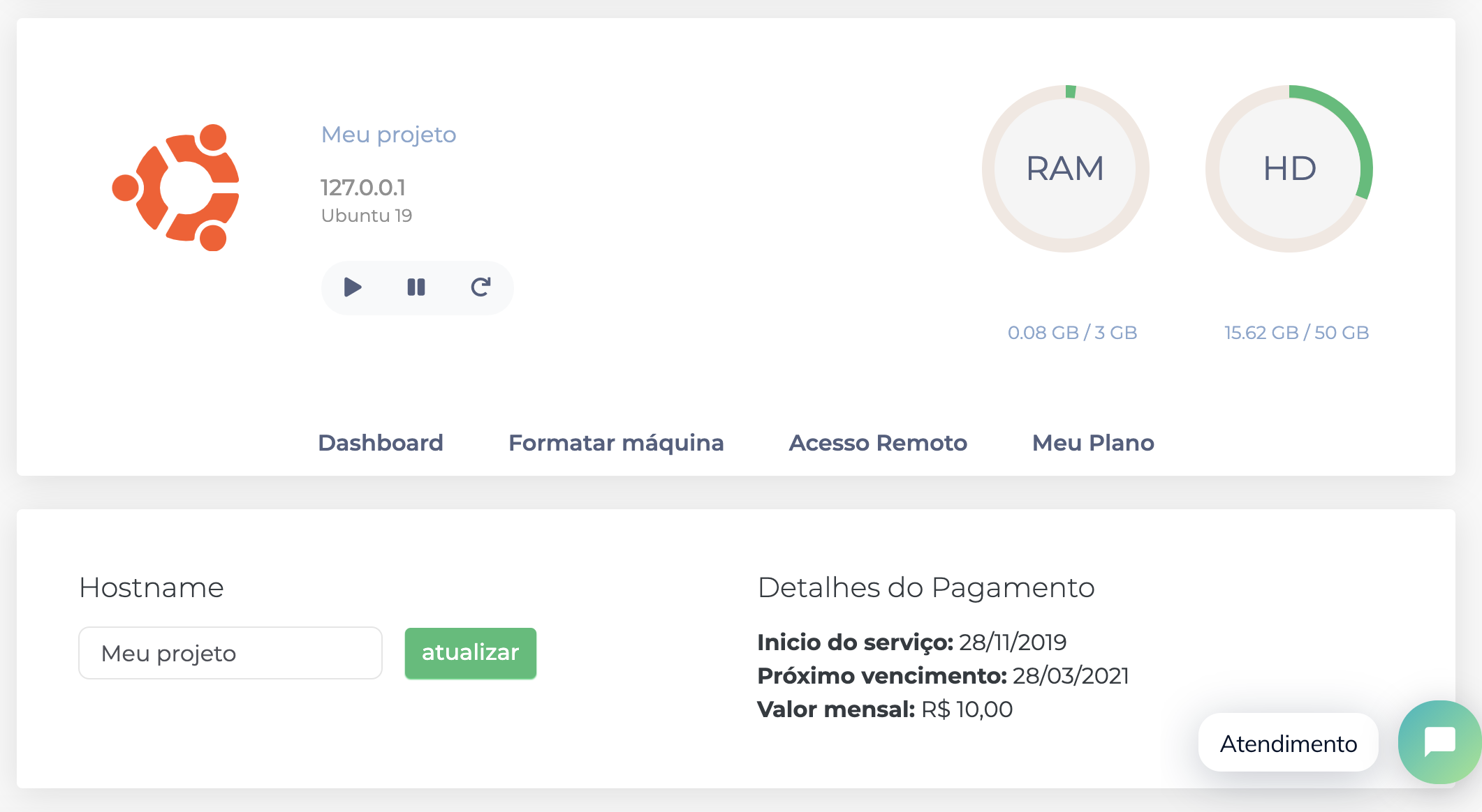BattleHost - Dashboard